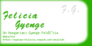 felicia gyenge business card